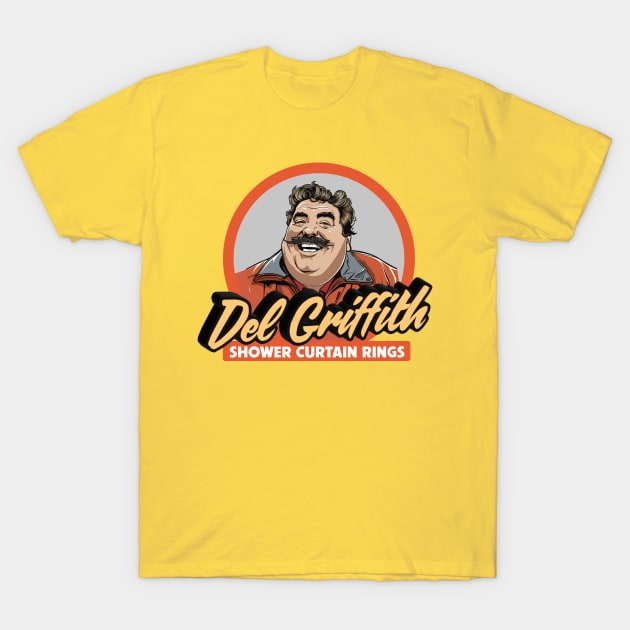 Del Griffith Shower Curtain Rings T-Shirt by NineBlack